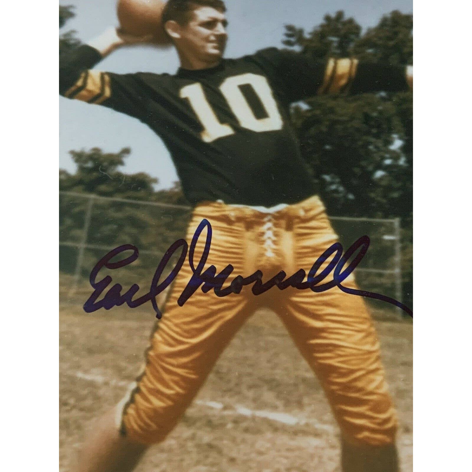 Earl Morrall Autographed/Signed 8x10 Photo TRISTAR Pittsburgh Steelers HOF - TreasuresEvolved