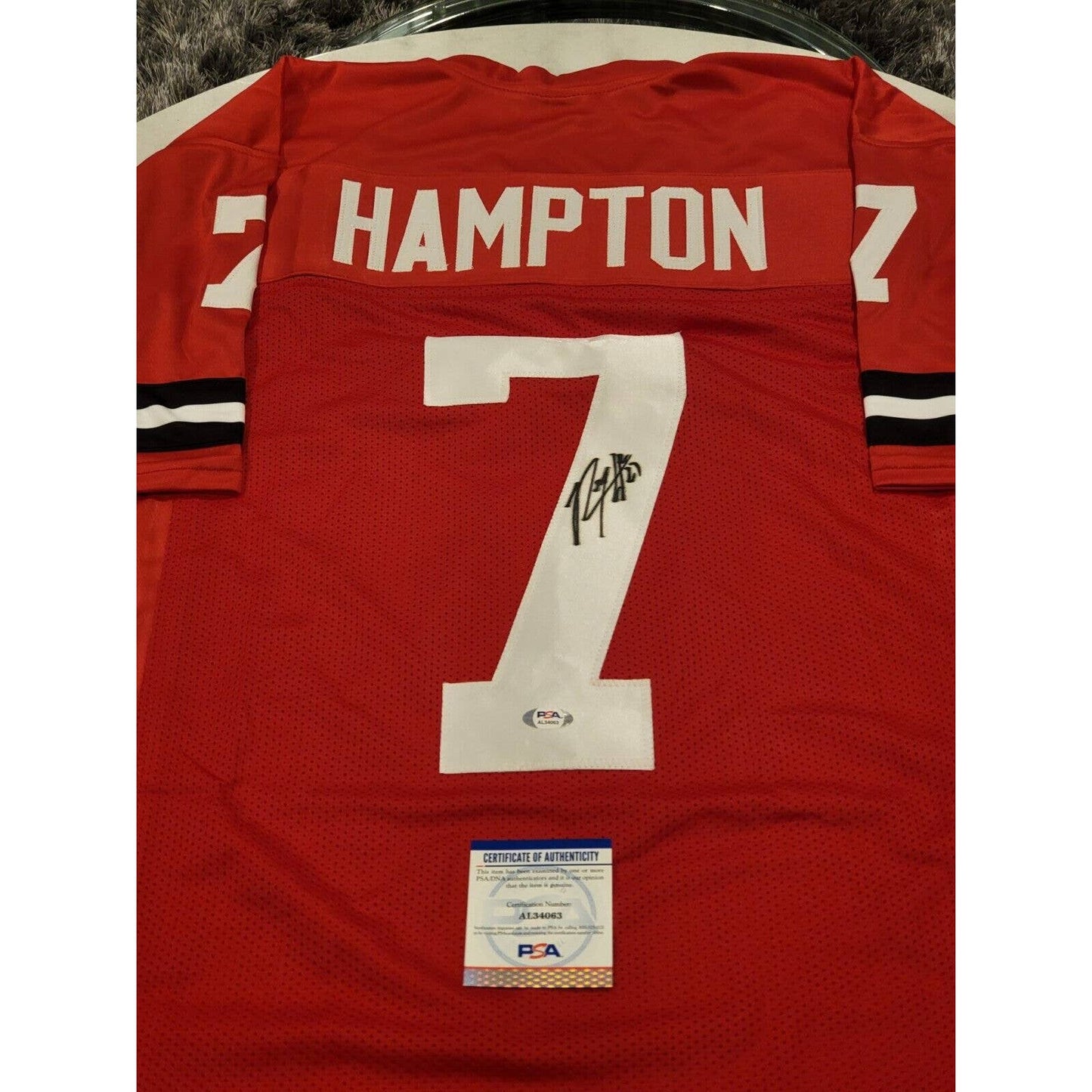 Rodney Hampton Autographed/Signed Jersey PSA/DNA Georgia Bulldogs - TreasuresEvolved