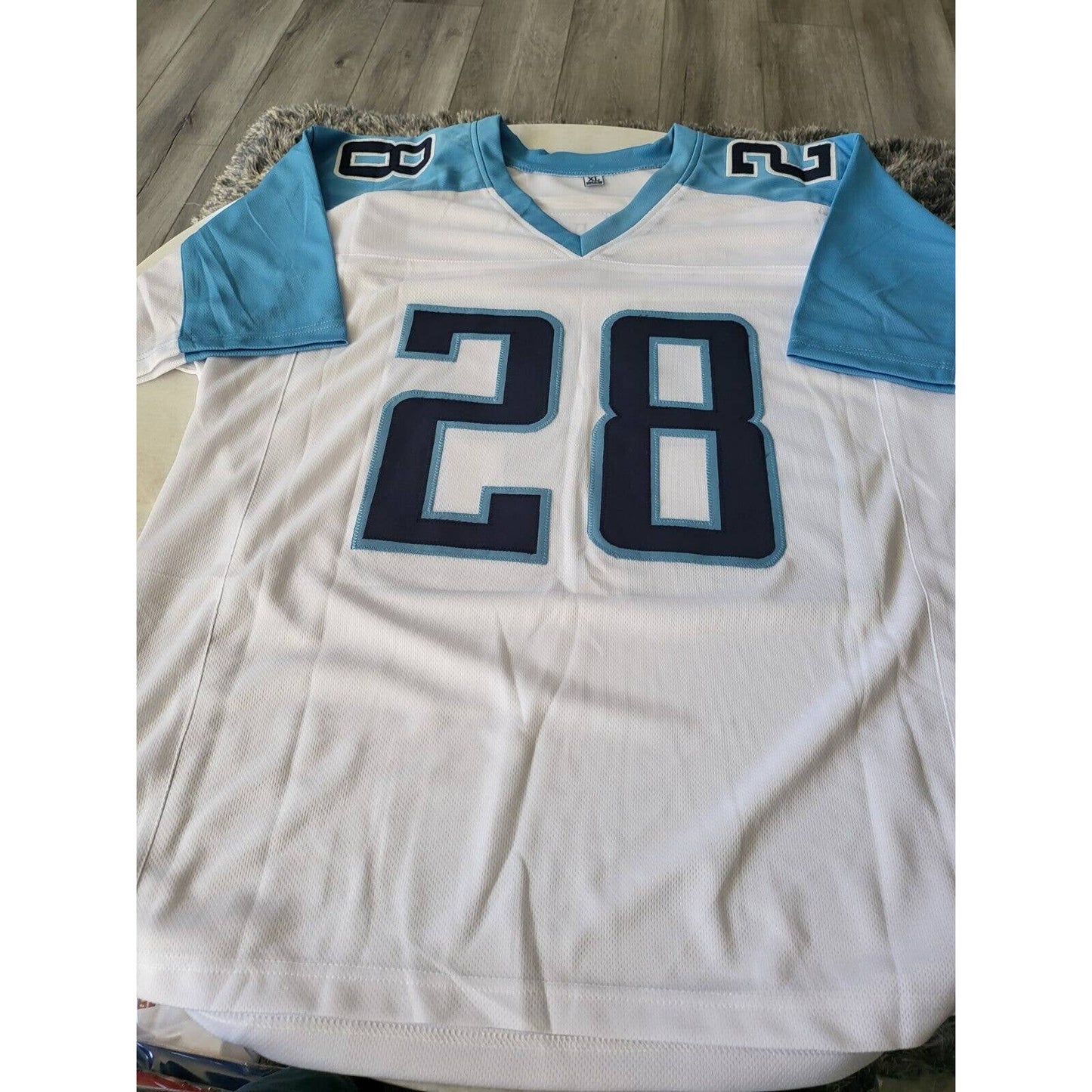 Chris Johnson Autographed/Signed Jersey COA Tennessee Titans - TreasuresEvolved