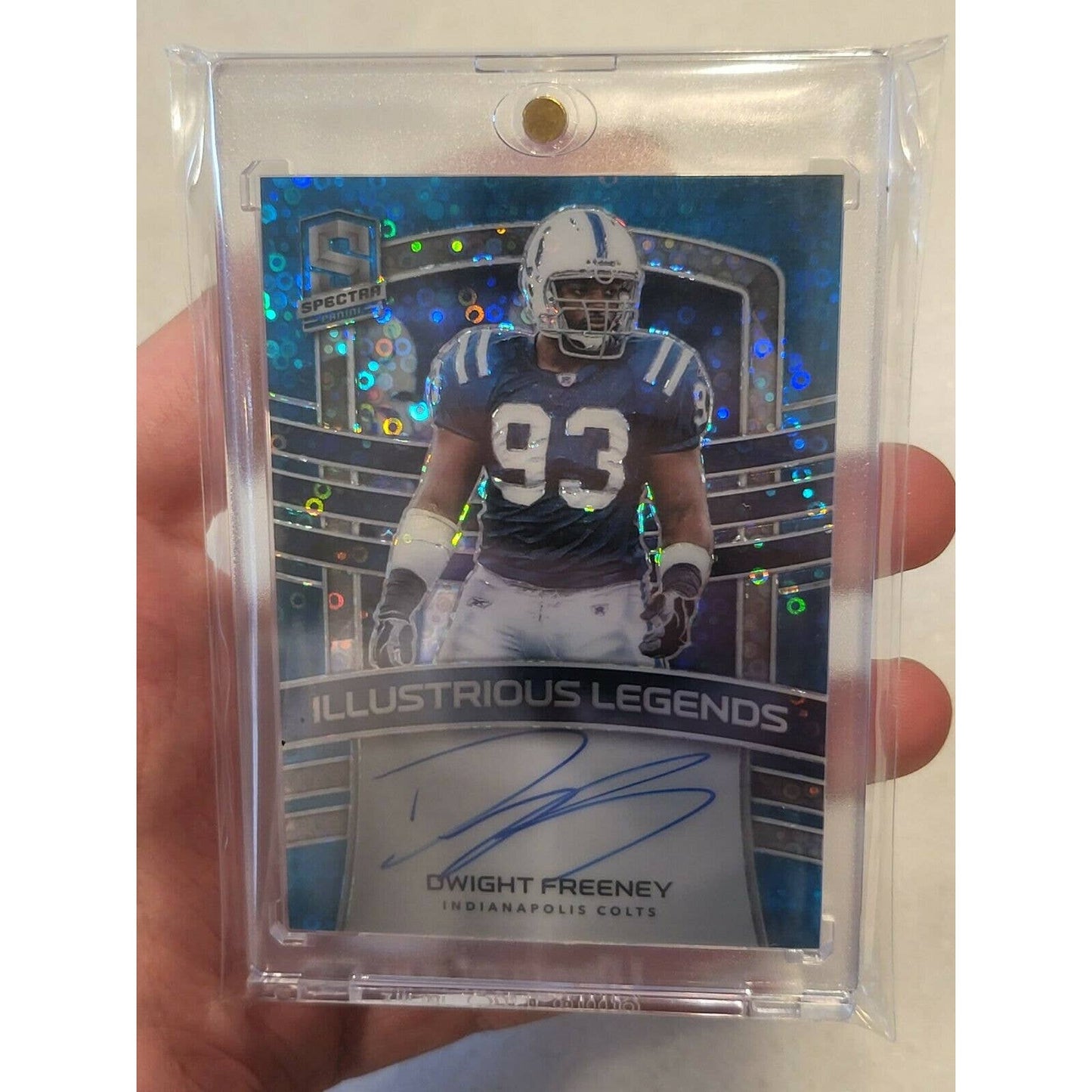 Dwight Freeney 2021 Spectra Auto /25. Indianapolis Colts. Illustrious Legends. - TreasuresEvolved