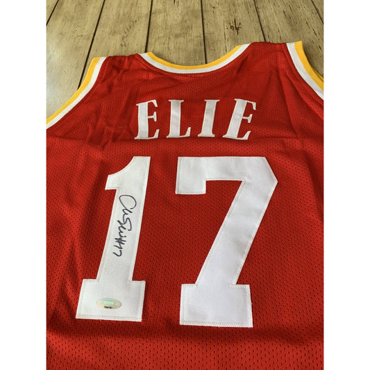 Mario Elie Autographed/Signed Jersey TRISTAR Houston Rockets - TreasuresEvolved