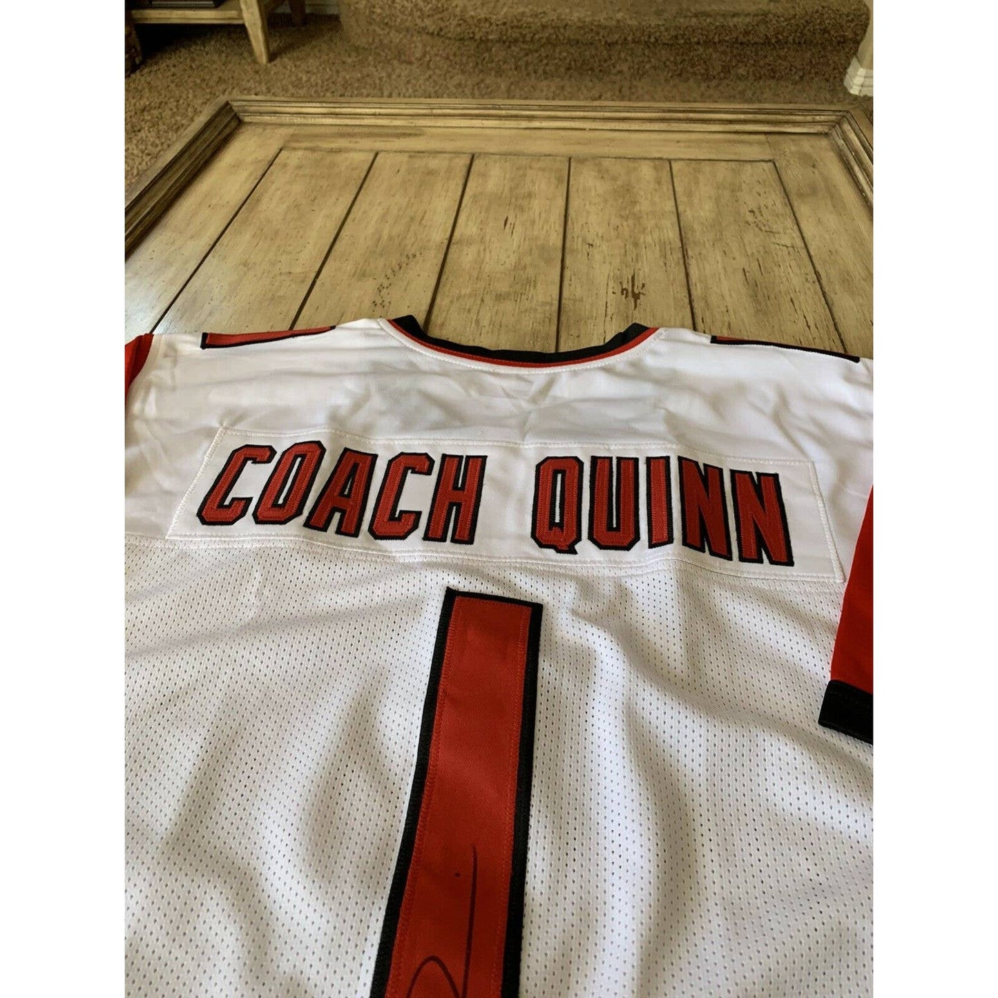 Dan Quinn Autographed/Signed Jersey Atlanta Falcons Coach - TreasuresEvolved