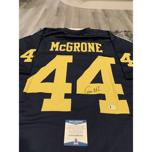 Cameron McGrone Autographed/Signed Jersey Beckett COA Michigan Wolverines - TreasuresEvolved