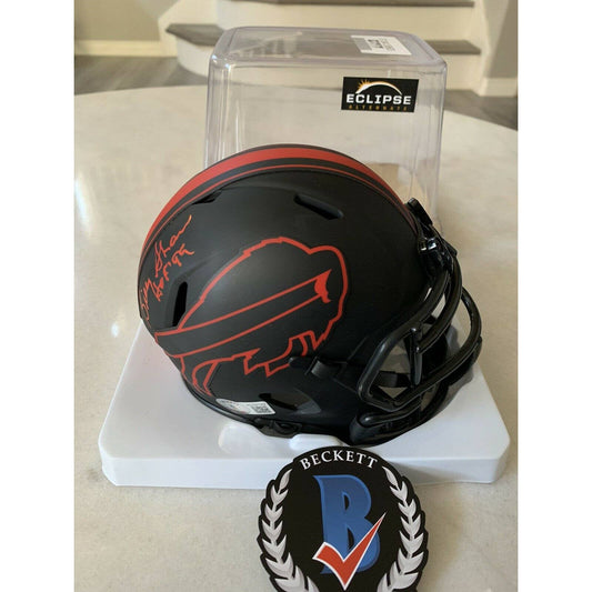 Billy Shaw Autographed Mini Helmet Beckett COA Signed Buffalo Bills Eclipse A - TreasuresEvolved