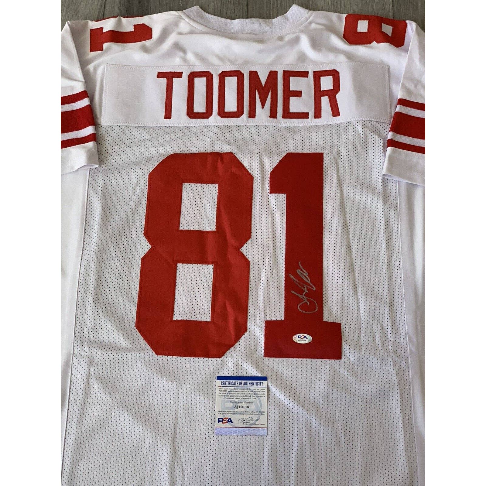Amani Toomer Autographed/Signed Jersey PSA/DNA COA New York Giants - TreasuresEvolved