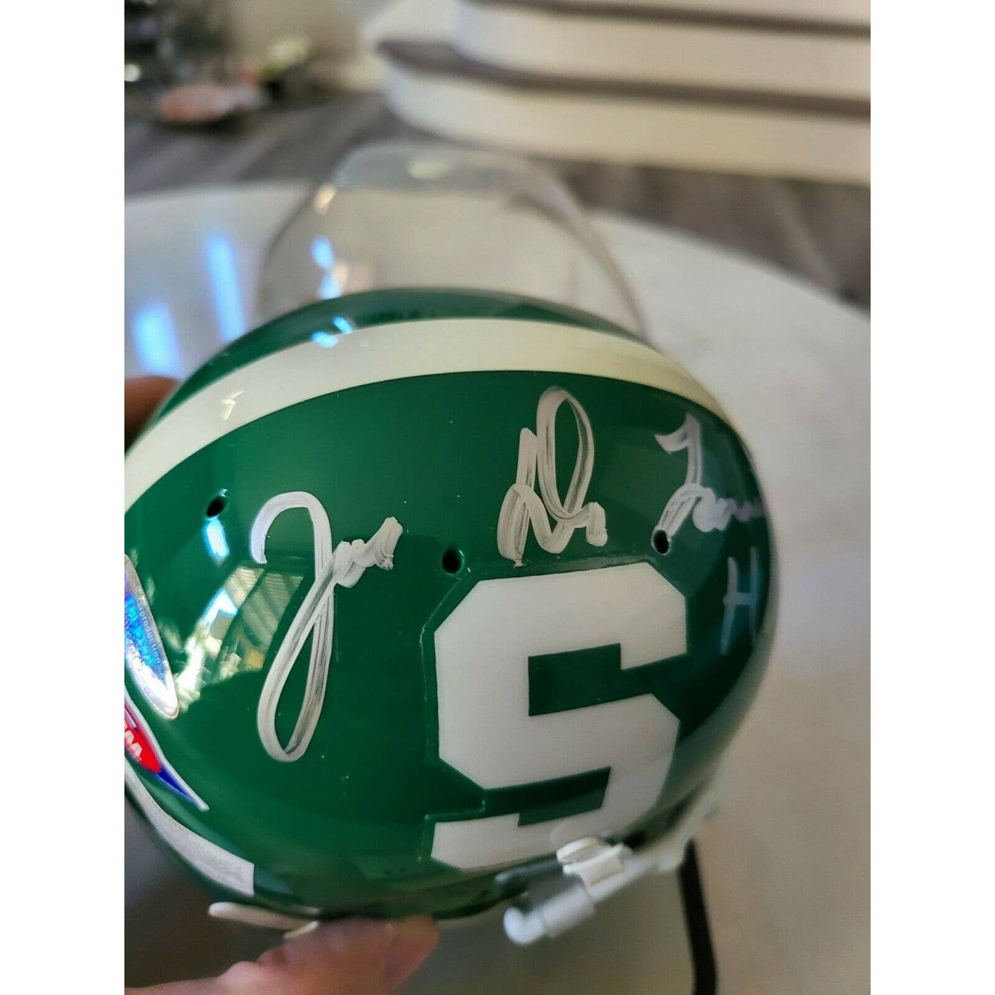Joe Delamielleure Autographed/Signed Mini Helmet TRISTAR COA Michigan State St A - TreasuresEvolved
