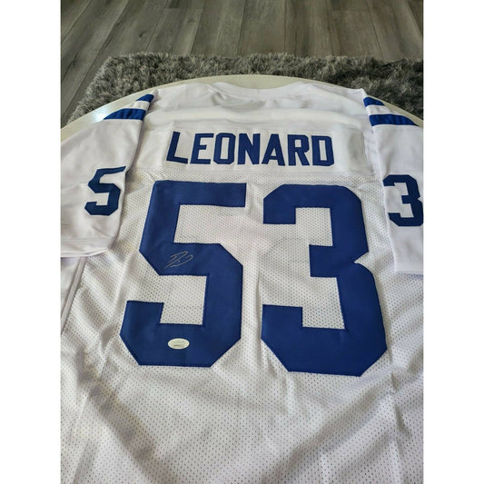 Darius Leonard Autographed/Signed Jersey JSA Sticker Indianapolis Colts - TreasuresEvolved