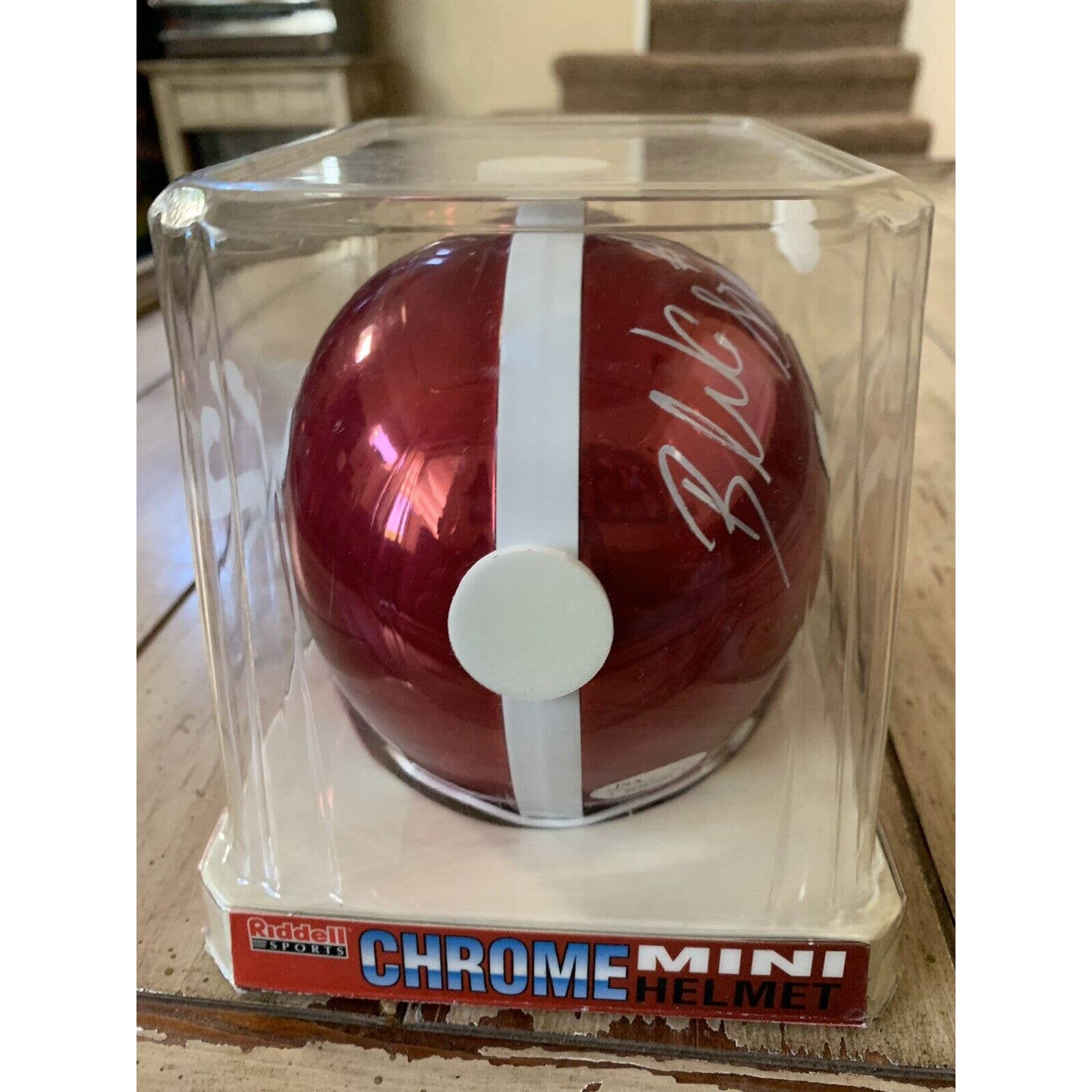 Blake Sims Autographed/Signed CHROME Mini Helmet JSA COA Alabama Crimson Tide B - TreasuresEvolved