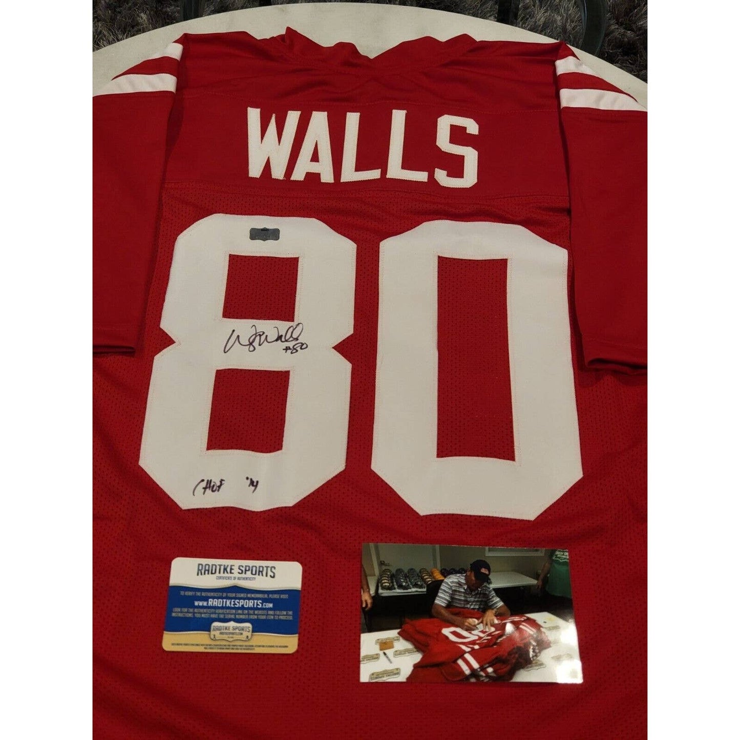 Wesley Walls Autographed/Signed Jersey Radtke COA Ole Miss - TreasuresEvolved