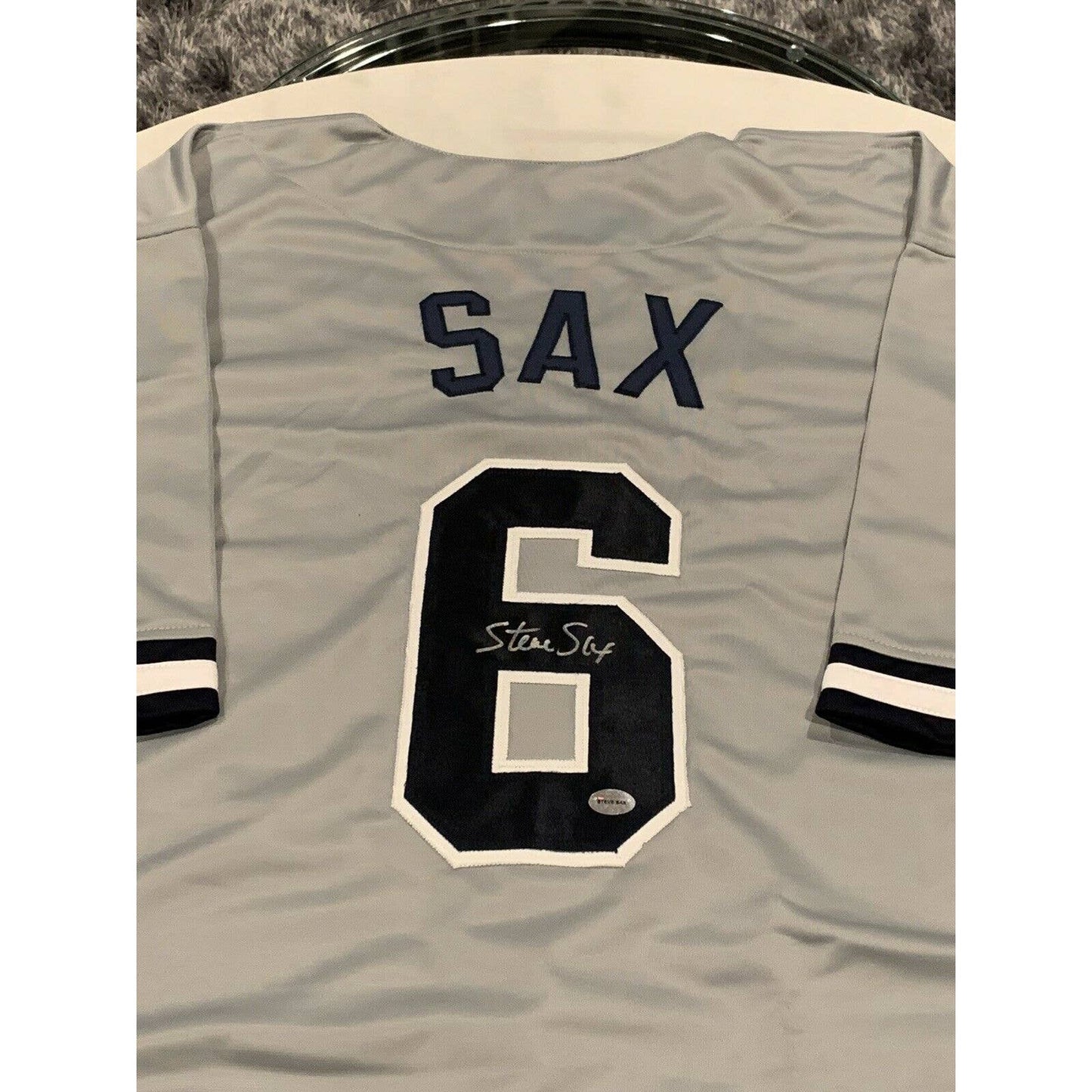 Steve Sax Autographed/Signed Jersey New York Yankees - TreasuresEvolved