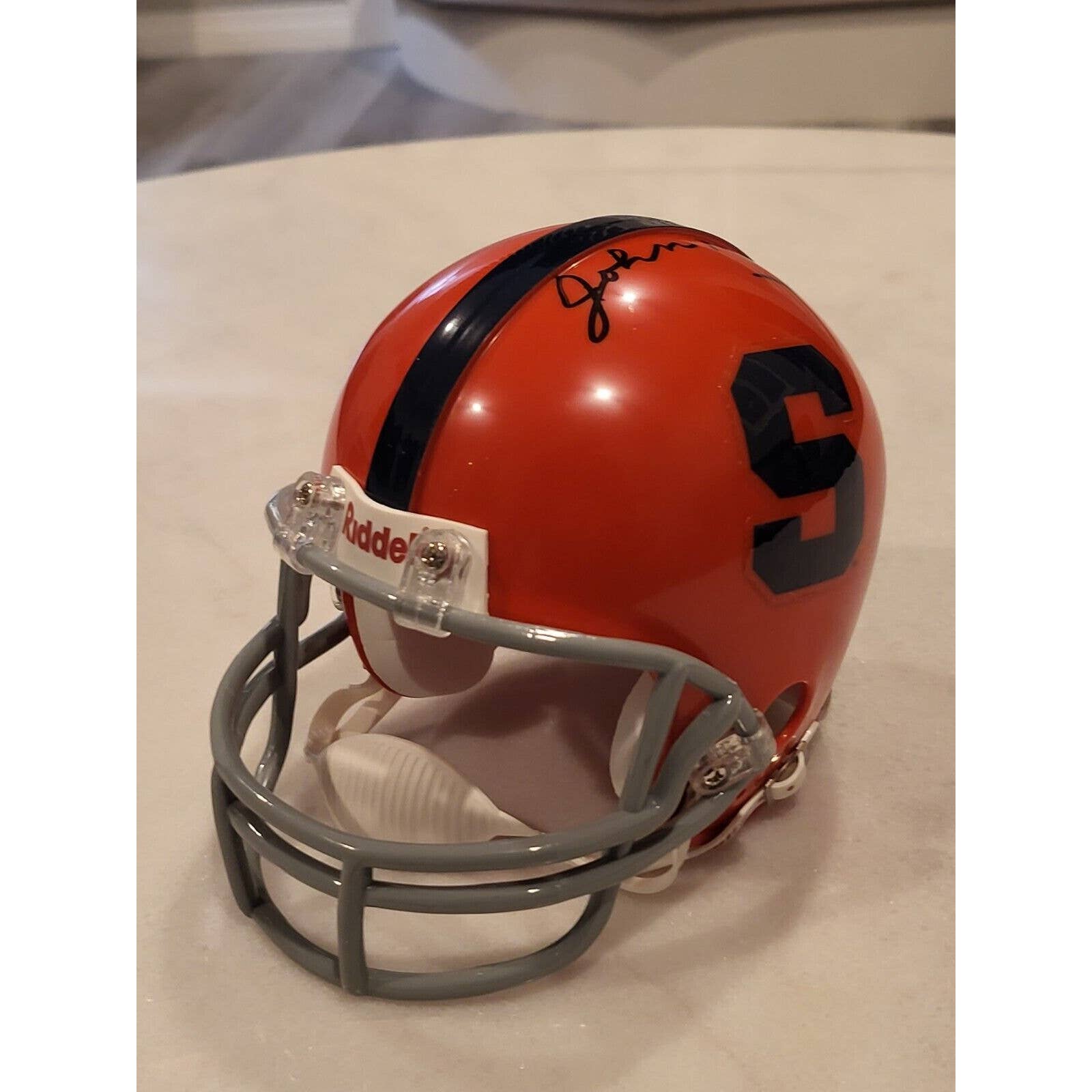 John Mackey Autographed/Signed Mini Helmet Syracuse Orange - TreasuresEvolved