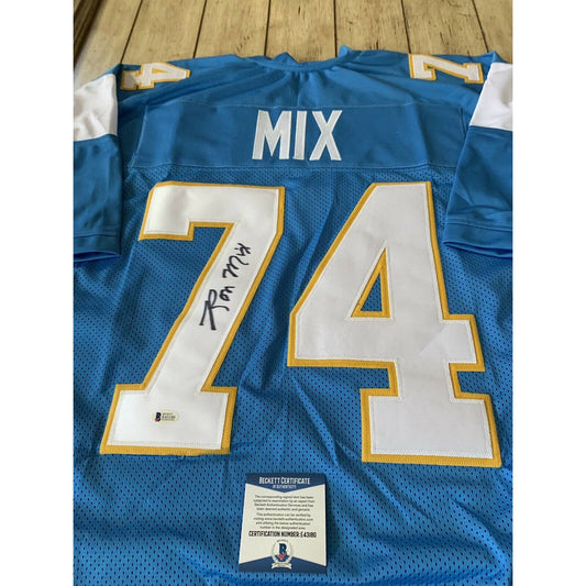 Ron Mix Autographed/Signed Jersey Beckett COA San Diego Chargers Los Angeles - TreasuresEvolved