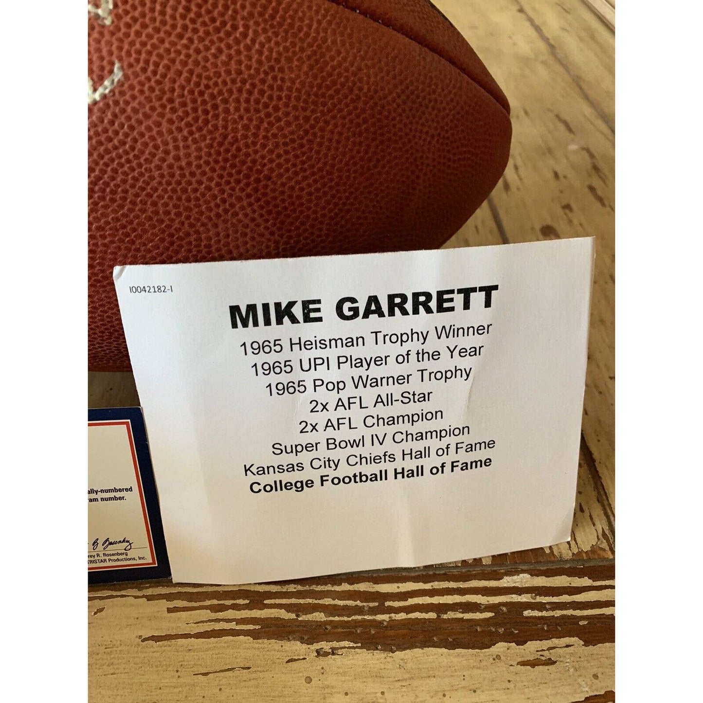 Mike Garrett Autographed/Signed Duke Football TRISTAR USC Trojans Heisman - TreasuresEvolved