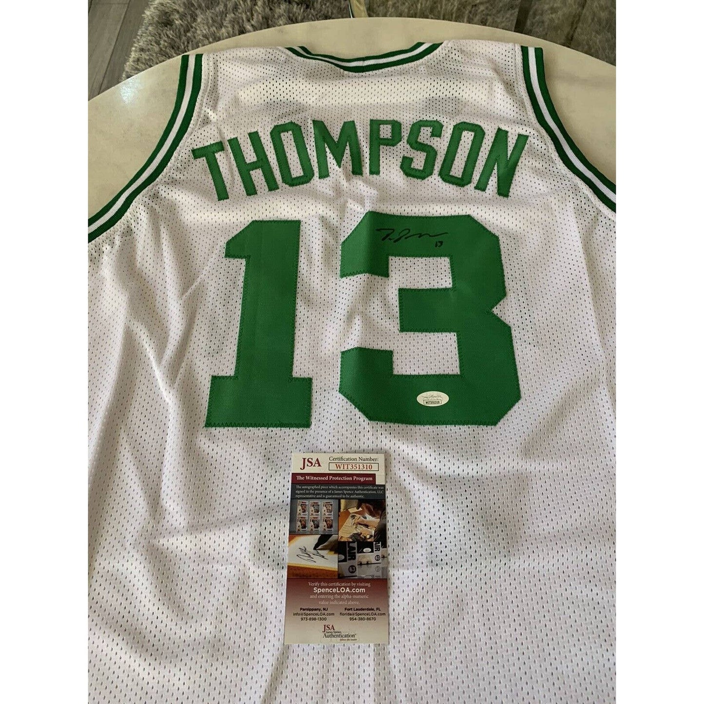 Tristan Thompson Autographed/Signed Jersey JSA COA Boston Celtics - TreasuresEvolved