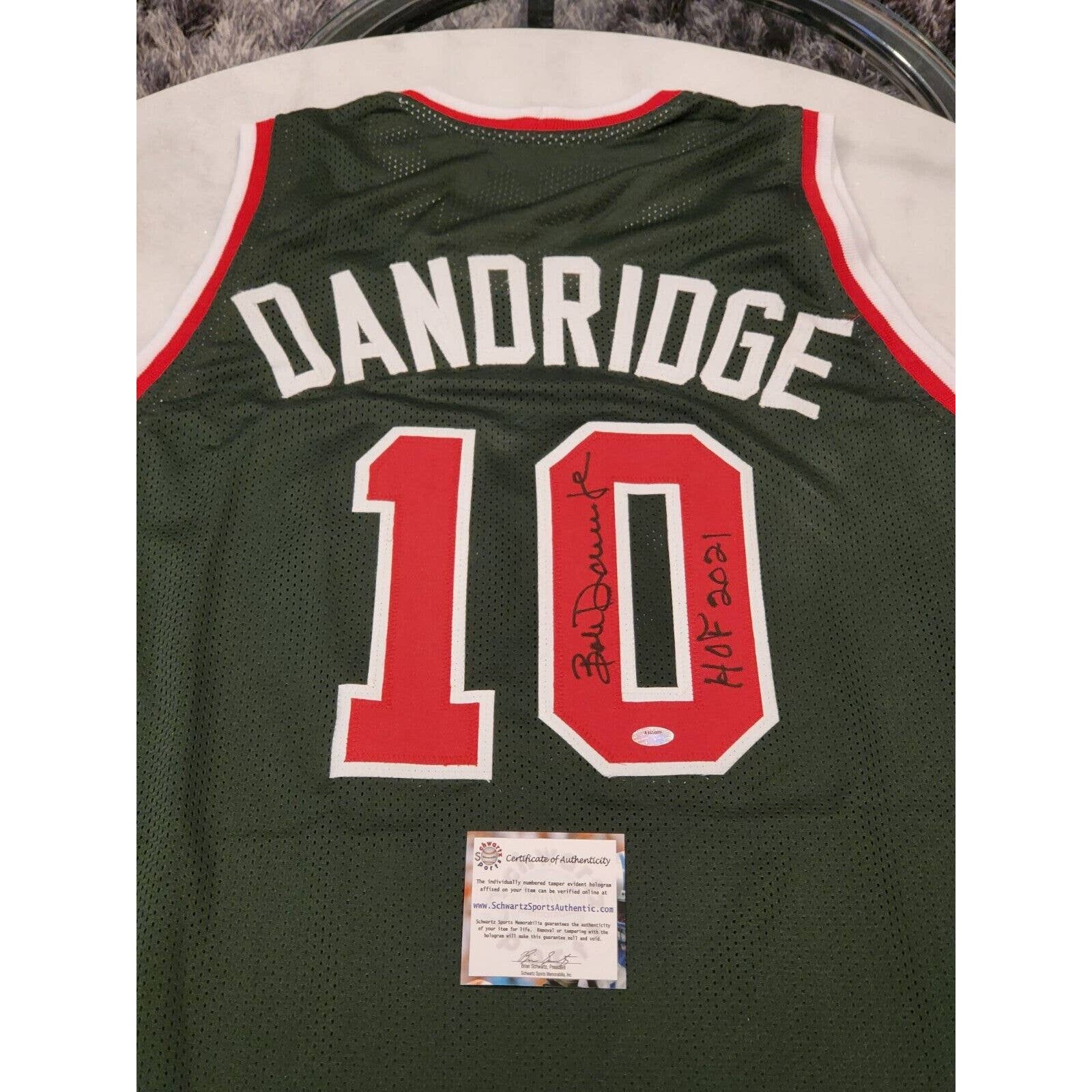 Bob Dandridge Autographed/Signed Jersey COA Milwaukee Bucks - TreasuresEvolved