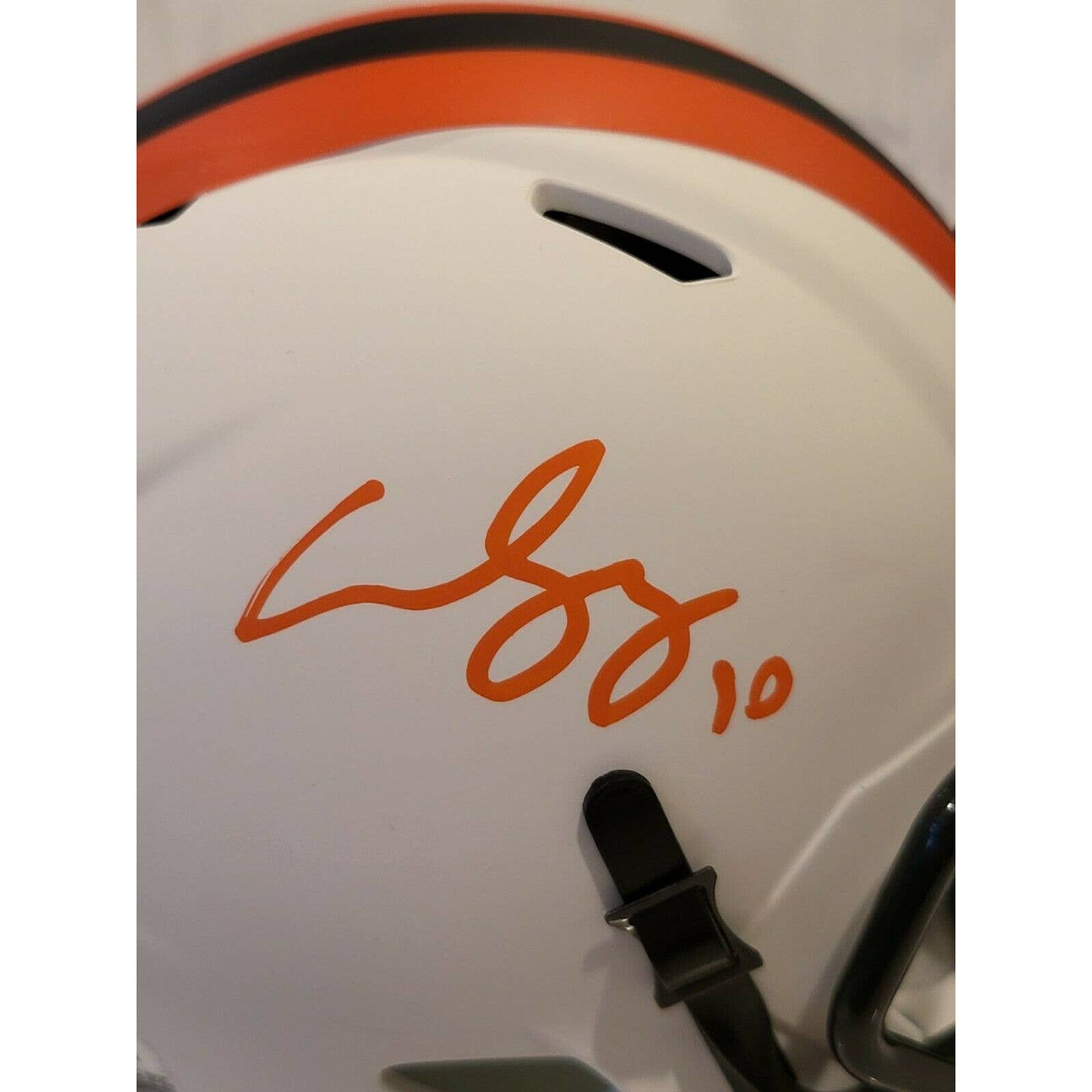Anthony Schwartz Autographed/Signed Mini Helmet Cleveland Browns Lunar Eclipse B - TreasuresEvolved