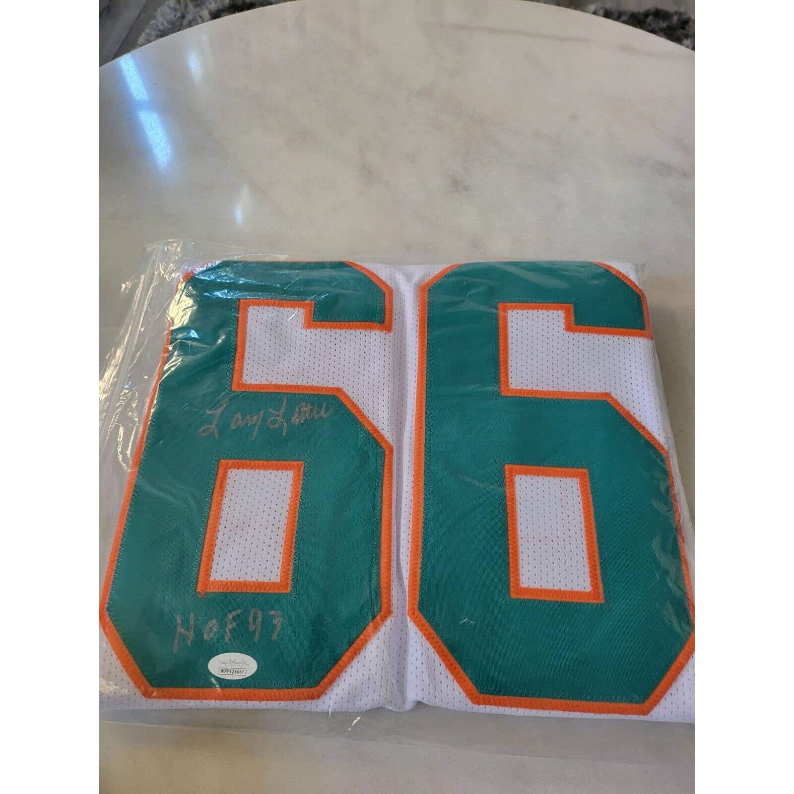 Larry Little Autographed/Signed Jersey Miami Dolphins 17-0 HOF - TreasuresEvolved