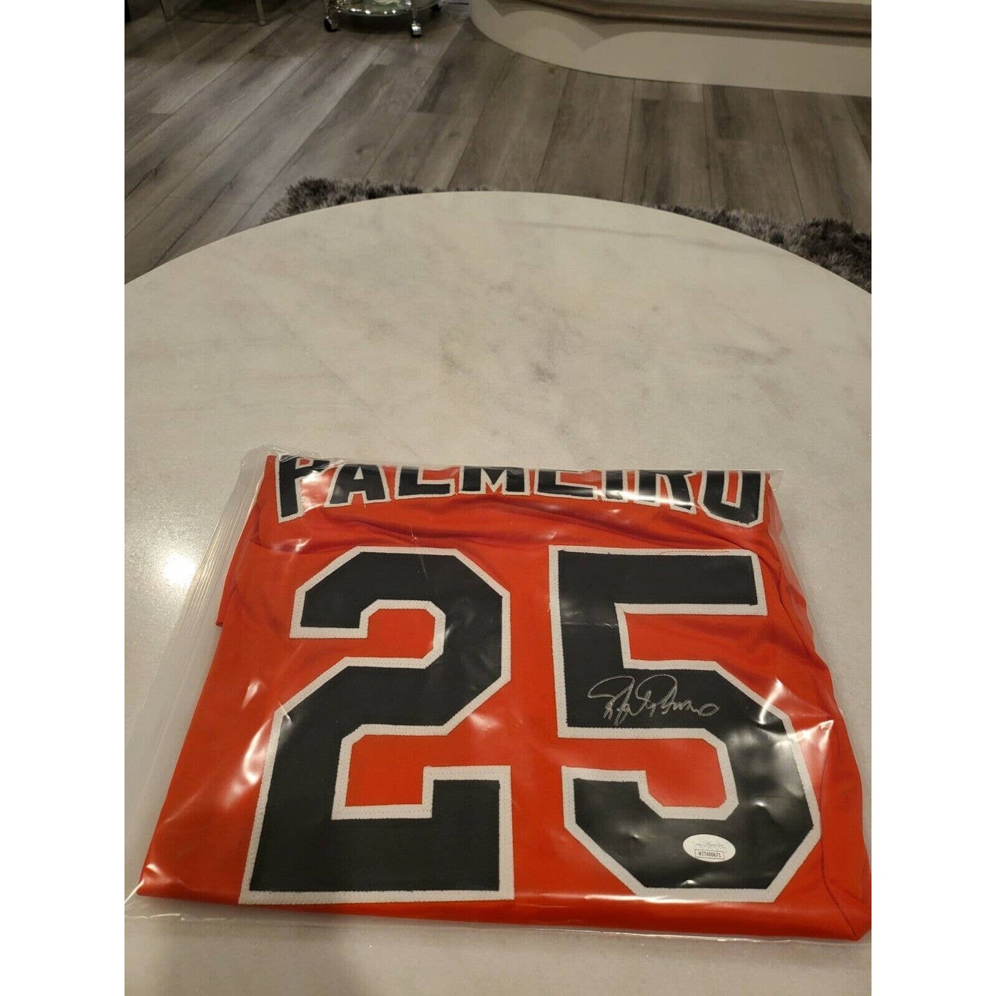 Rafael Palmeiro Autographed/Signed Jersey JSA COA Baltimore Orioles Palmeiero - TreasuresEvolved