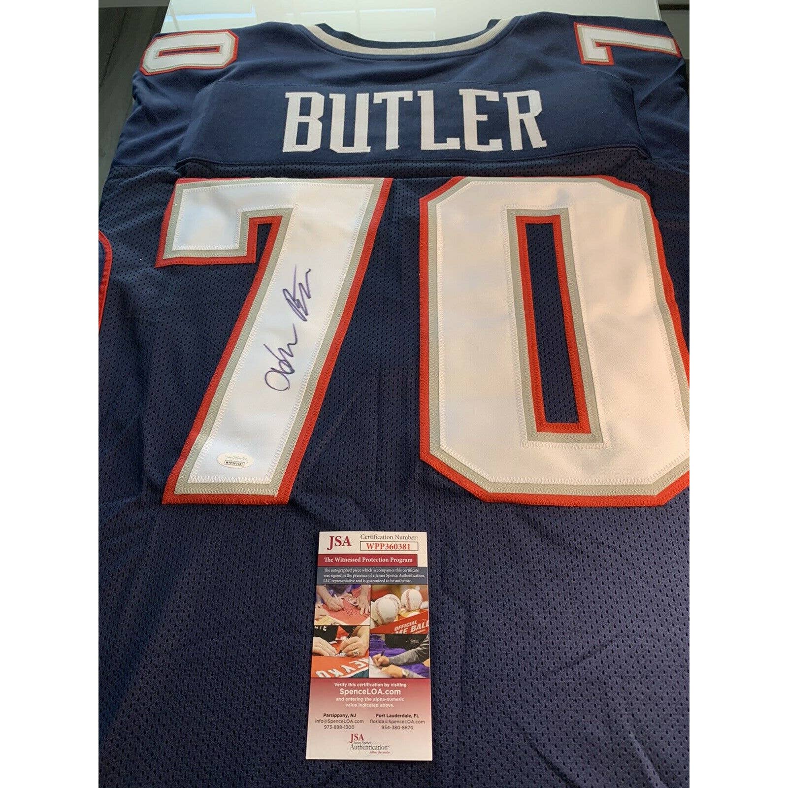 Adam Butler Autographed/Signed Jersey JSA COA New England Patriots - TreasuresEvolved