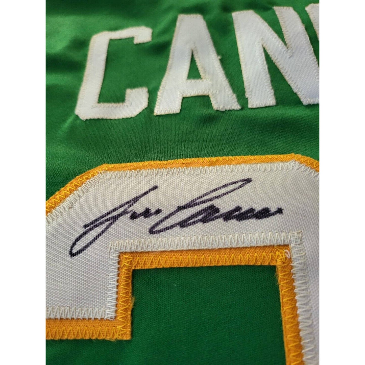 Jose Canseco Autographed/Signed Jersey JSA COA Oakland Athletics A’s Bash Bros - TreasuresEvolved