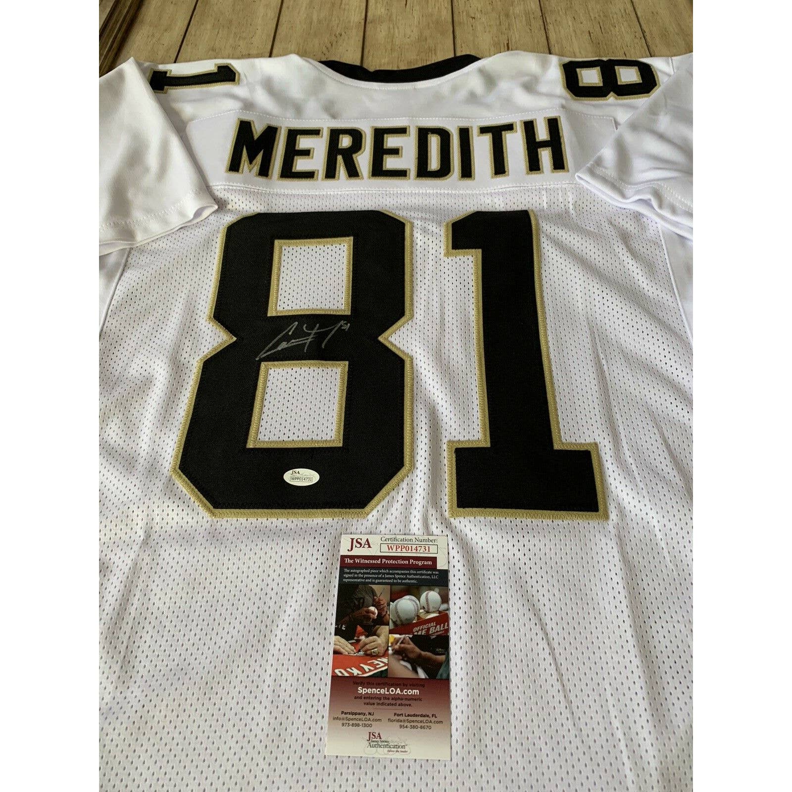 Cameron Meredith Autographed/Signed Jersey JSA COA New Orleans Saints Cam - TreasuresEvolved