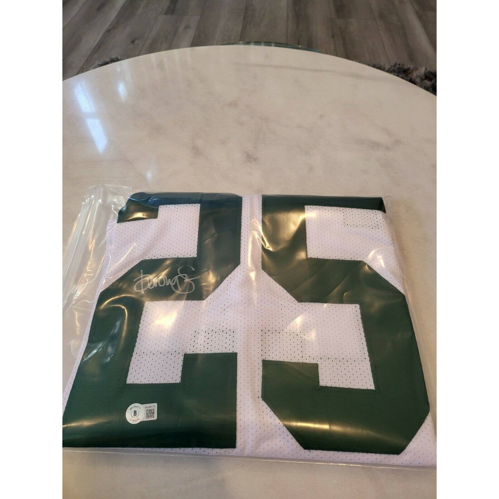 Dorsey Levens Autographed/Signed Jersey Beckett Sticker Green Bay Packers Legend - TreasuresEvolved