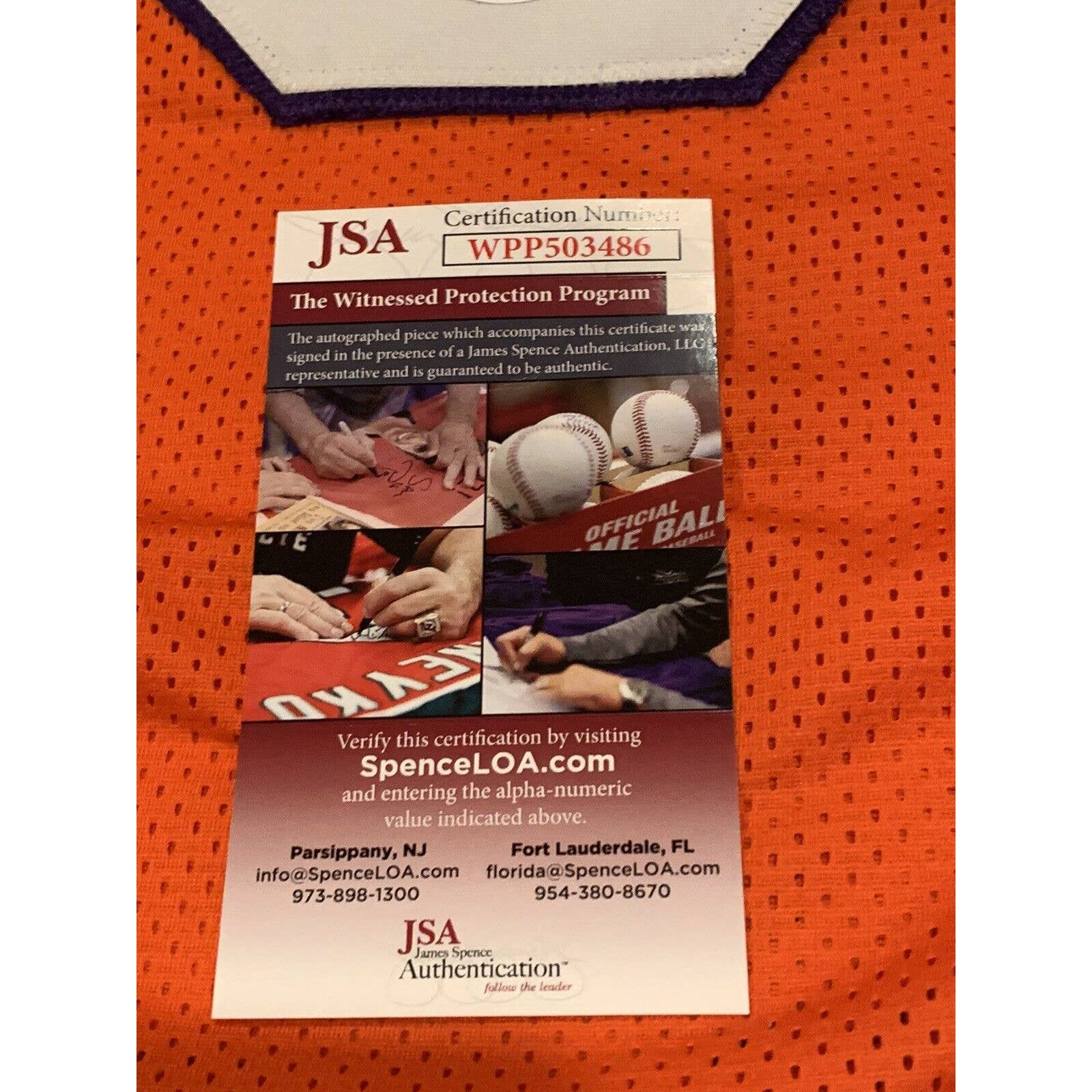 Wayne Gallman II Autographed/Signed Jersey JSA COA Clemson Tigers - TreasuresEvolved