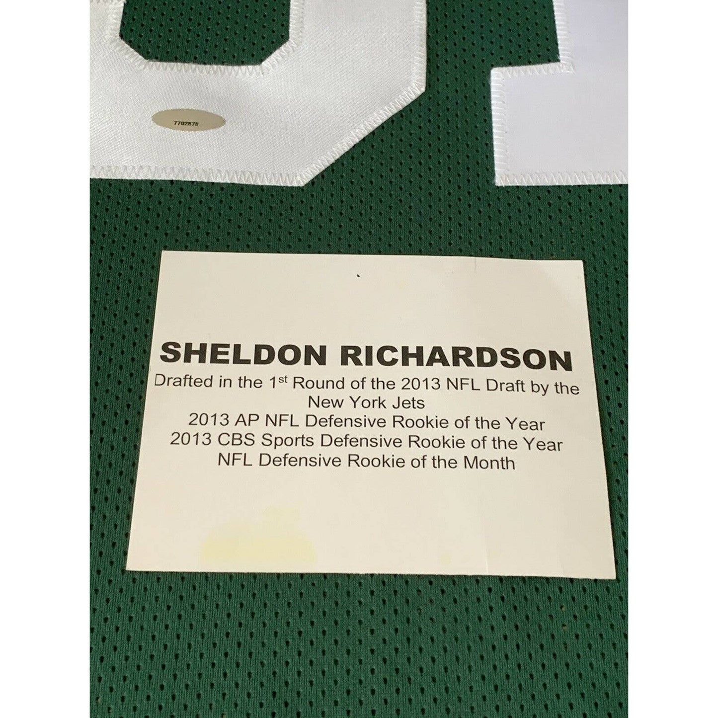 Sheldon Richardson Autographed/Signed Jersey TRISTAR New York Jets NY - TreasuresEvolved