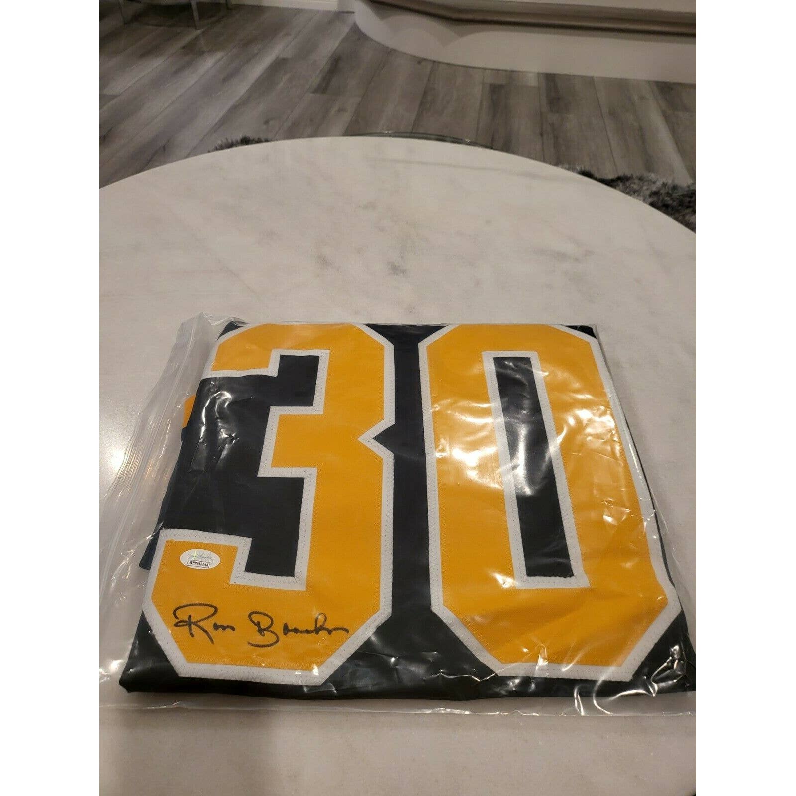 Ross Brooks Autographed/Signed Jersey JSA COA Boston Bruins - TreasuresEvolved