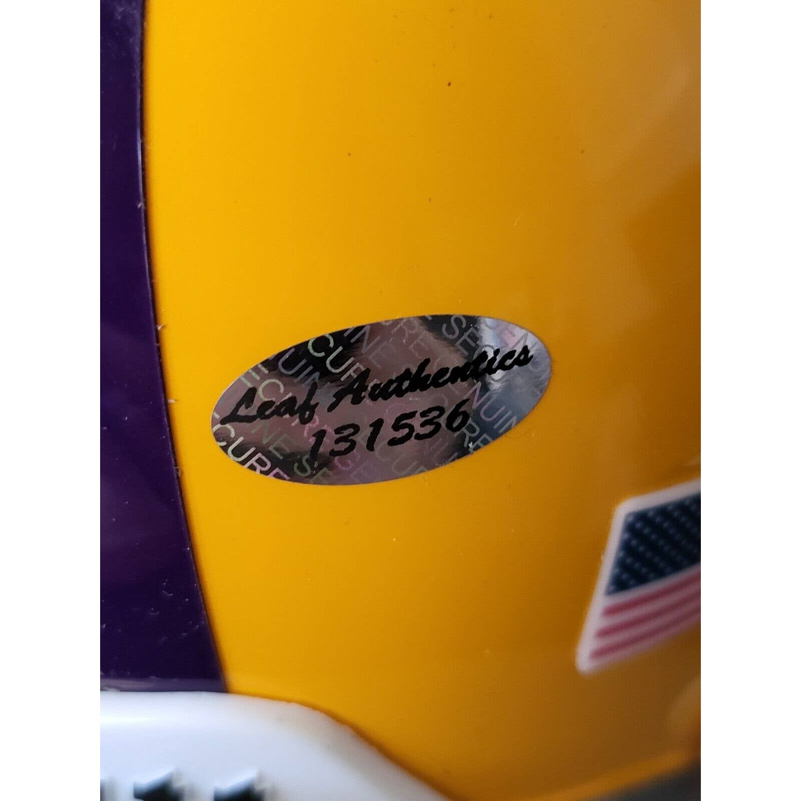 Derrius Guice Autographed/Signed Mini Helmet LSU Tigers - TreasuresEvolved