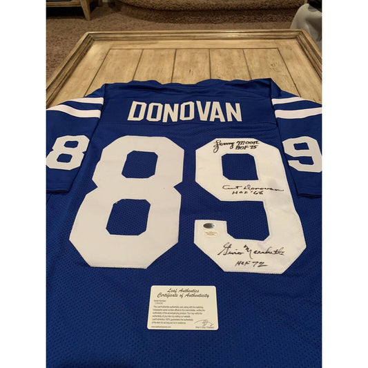 Donovan Moore Marchetti Autographed/Signed Jersey Indianapolis Colts Baltimore - TreasuresEvolved