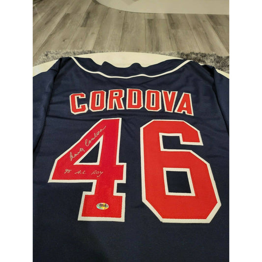 Marty Cordova Autographed/Signed Jersey Sticker Cleveland Indians - TreasuresEvolved