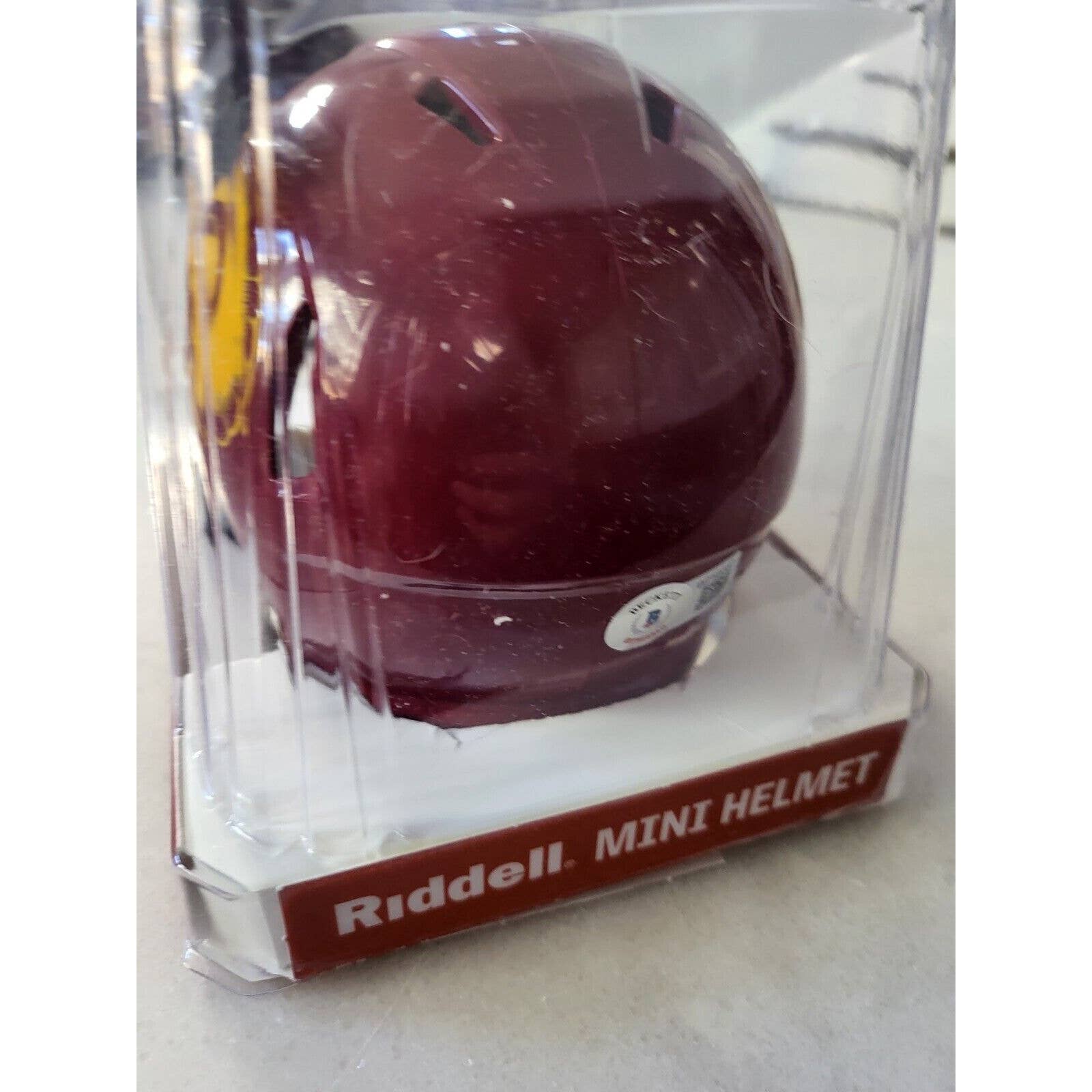 Drake London Autographed/Signed Mini Helmet Beckett COA USC Trojans - TreasuresEvolved