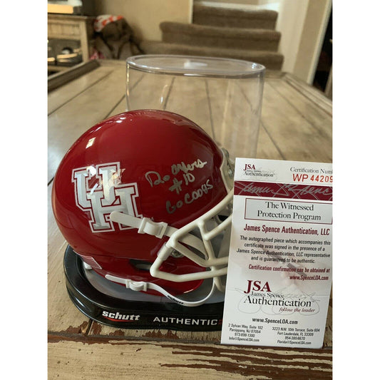 Demarcus Ayers Autographed/Signed Mini Helmet JSA COA Houston Cougars B - TreasuresEvolved