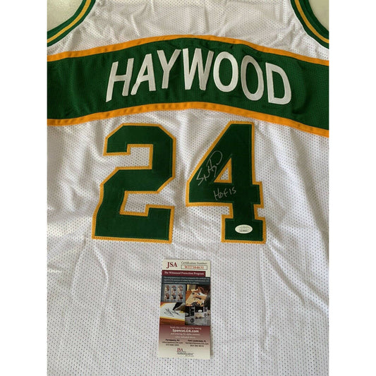 Spencer Haywood Autographed/Signed Jersey JSA COA Seattle Sonics Supersonics - TreasuresEvolved