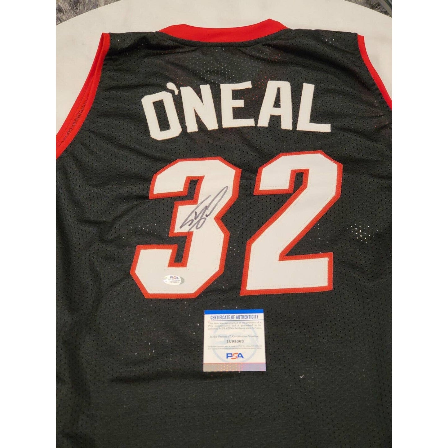 Shaquille O’Neal Autographed/Signed Jersey PSA/DNA COA Miami Heat Shaq - TreasuresEvolved