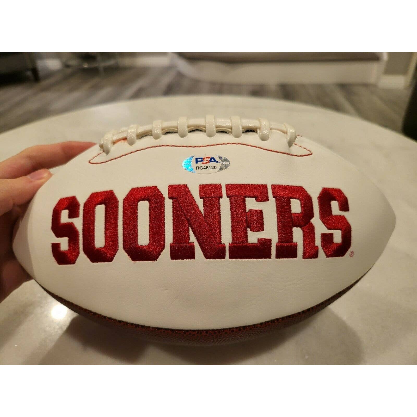 Spencer Rattler Autographed/Signed Football PSA/DNA Sticker Oklahoma Sooners - TreasuresEvolved