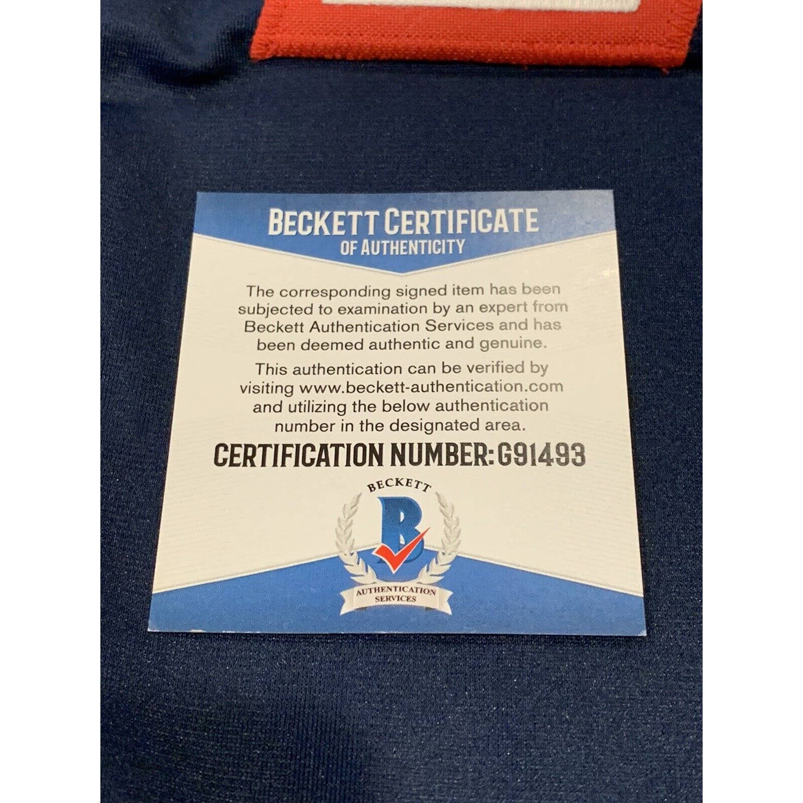 Ryan Murray Autographed/Signed Jersey Beckett COA Columbus Blue Jackets - TreasuresEvolved