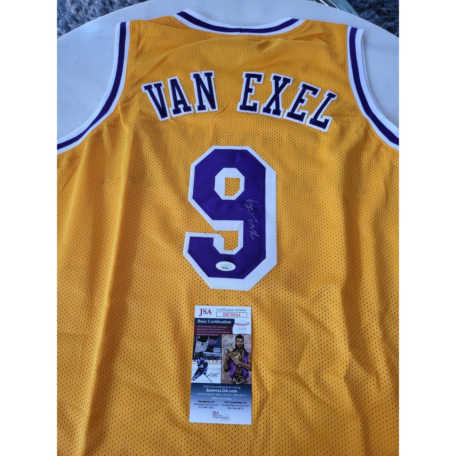 Nick Van Exel Autographed/Signed Jersey JSA COA Los Angeles Lakers LA - TreasuresEvolved