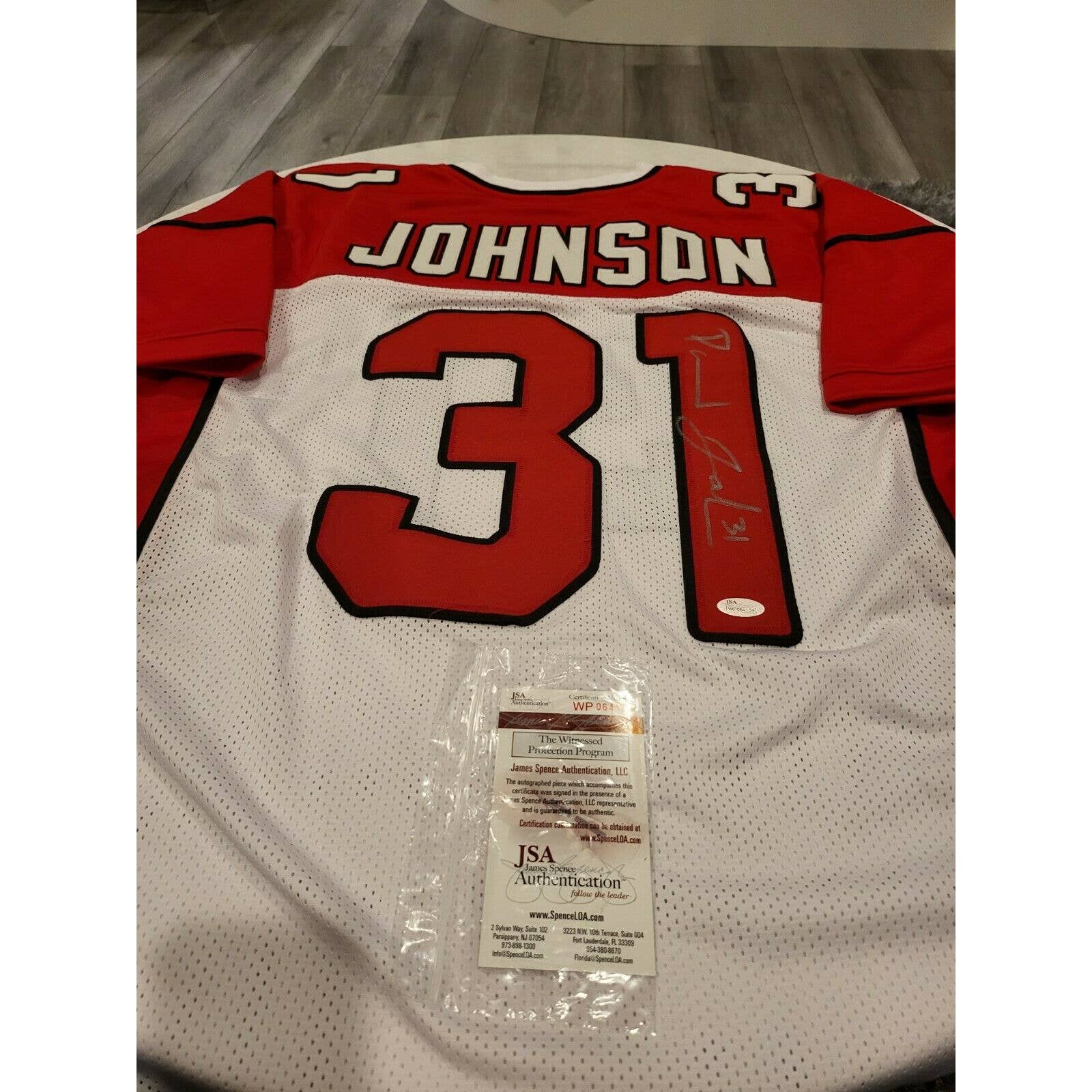 David Johnson Autographed/Signed Jersey JSA COA Arizona Cardinals - TreasuresEvolved