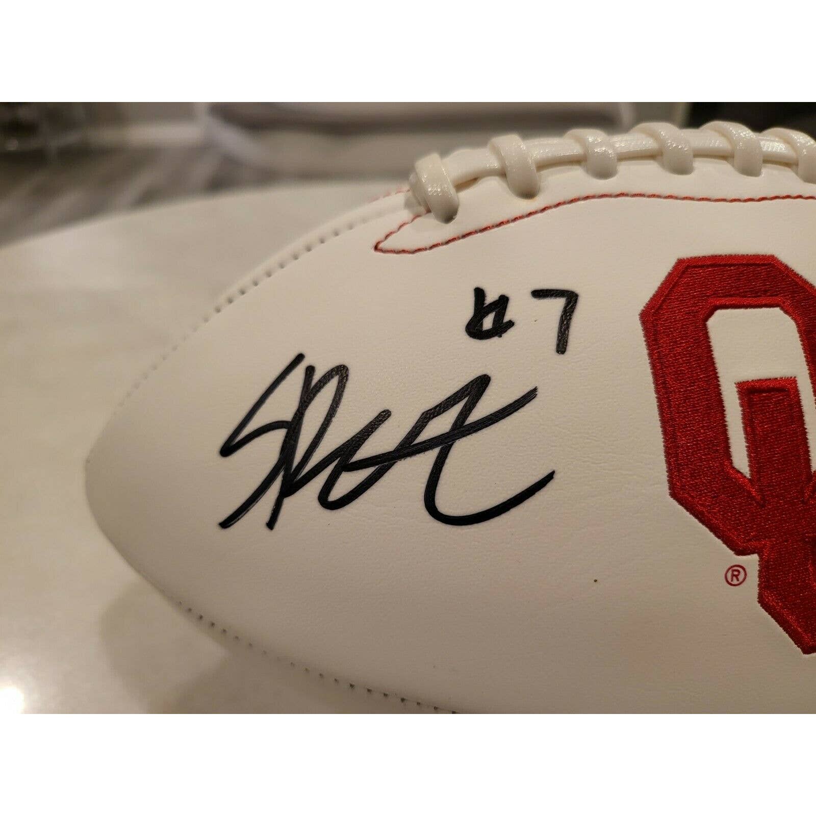 Spencer Rattler Autographed/Signed Football PSA/DNA Sticker Oklahoma Sooners - TreasuresEvolved