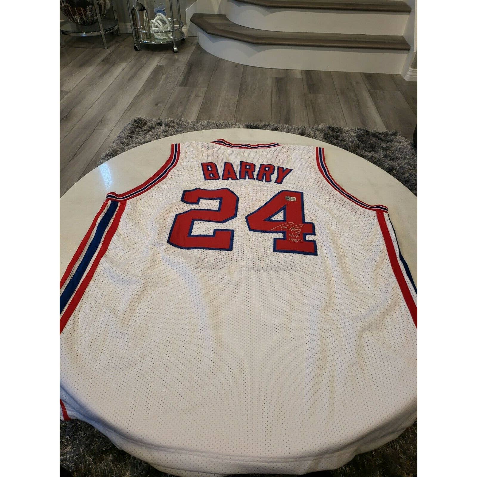 Rick Barry Autographed/Signed Jersey Beckett The Miami Greyhound NJ Nets - TreasuresEvolved