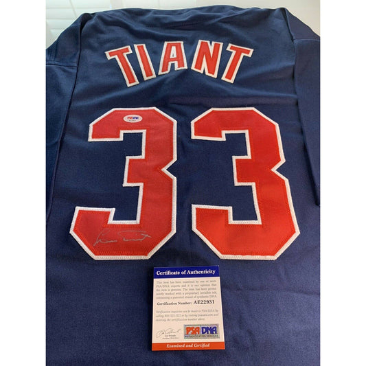 Luis Tiant Autographed/Signed Jersey PSA/DNA COA Boston Red Sox - TreasuresEvolved