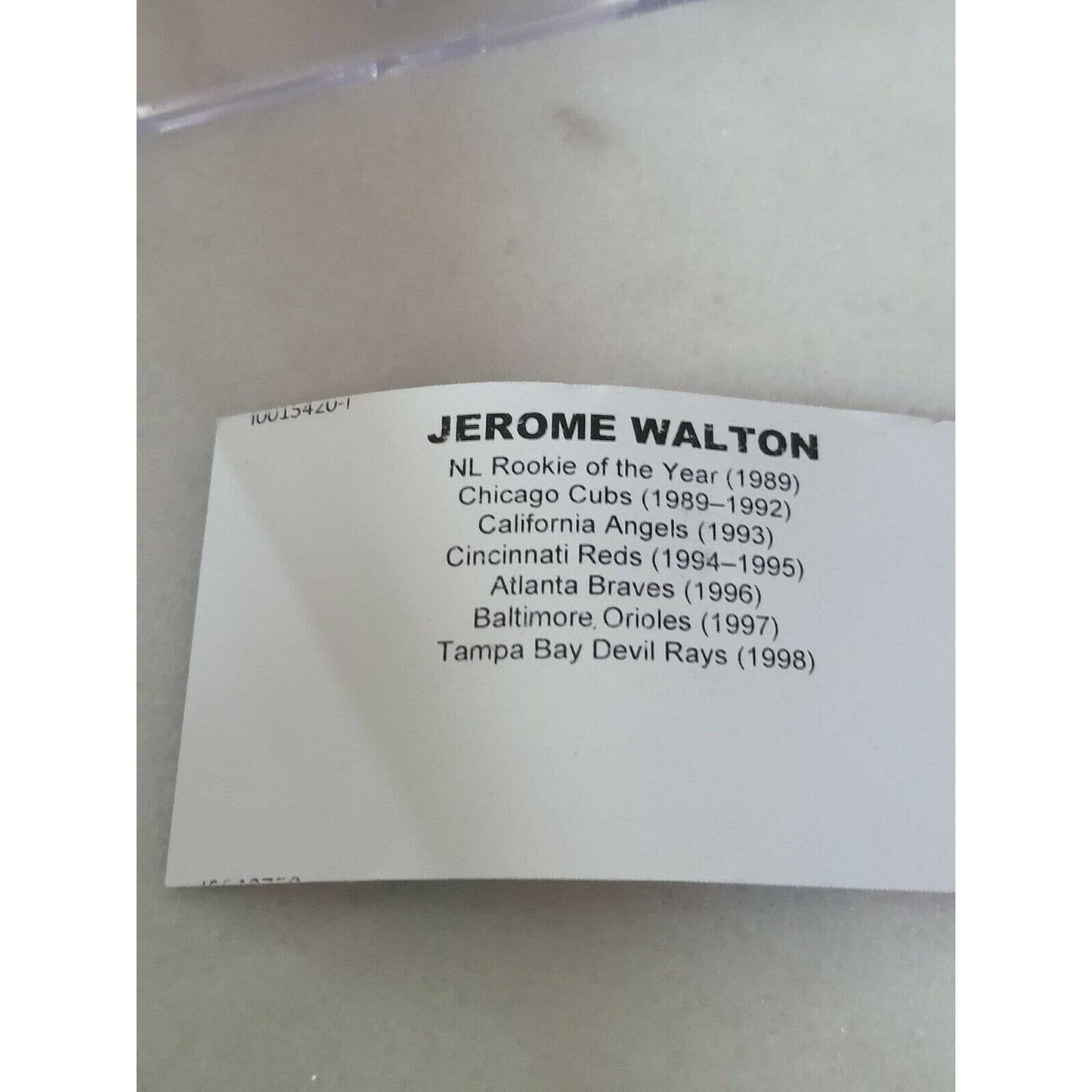 Jerome Walton Autographed/Signed Baseball TRISTAR 1989 NL ROY - TreasuresEvolved