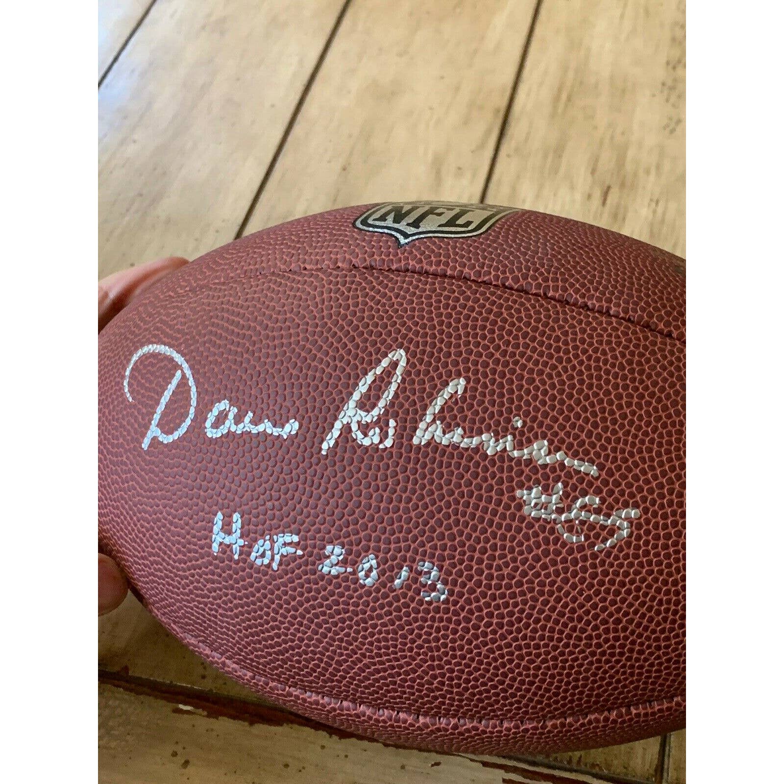 Dave Robinson Autographed/Signed Football Schwartz COA Green Bay Packers - TreasuresEvolved