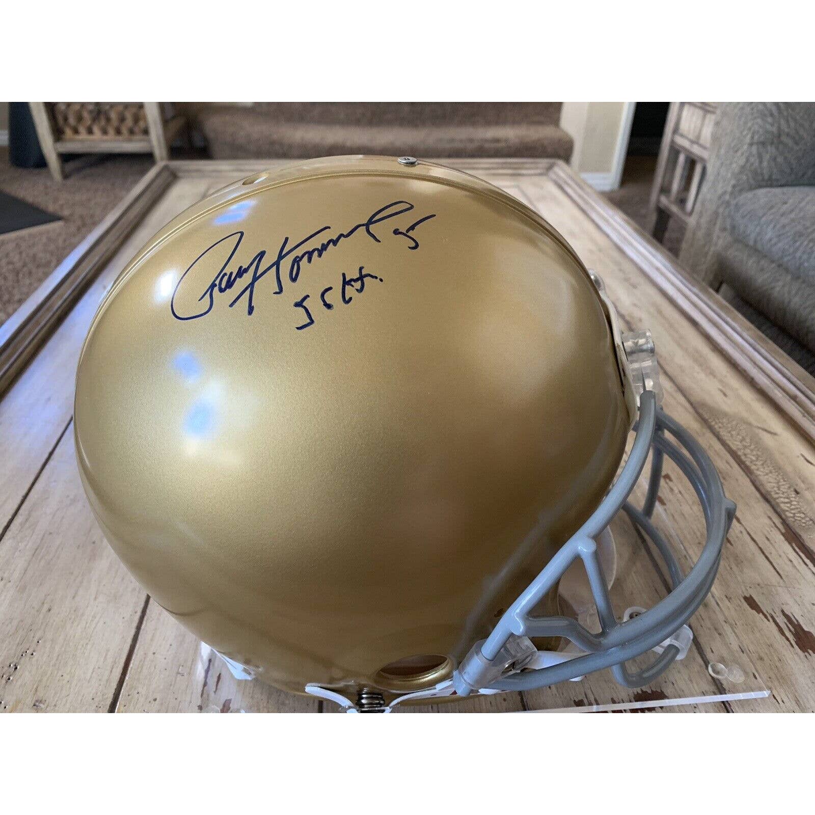 Paul Hornung Autographed/Signed Authentic Full Size Helmet Notre Dame Heisman - TreasuresEvolved
