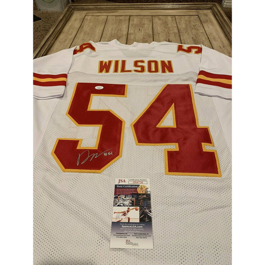 Damien Wilson Autographed/Signed Jersey JSA COA Kansas City Chiefs - TreasuresEvolved