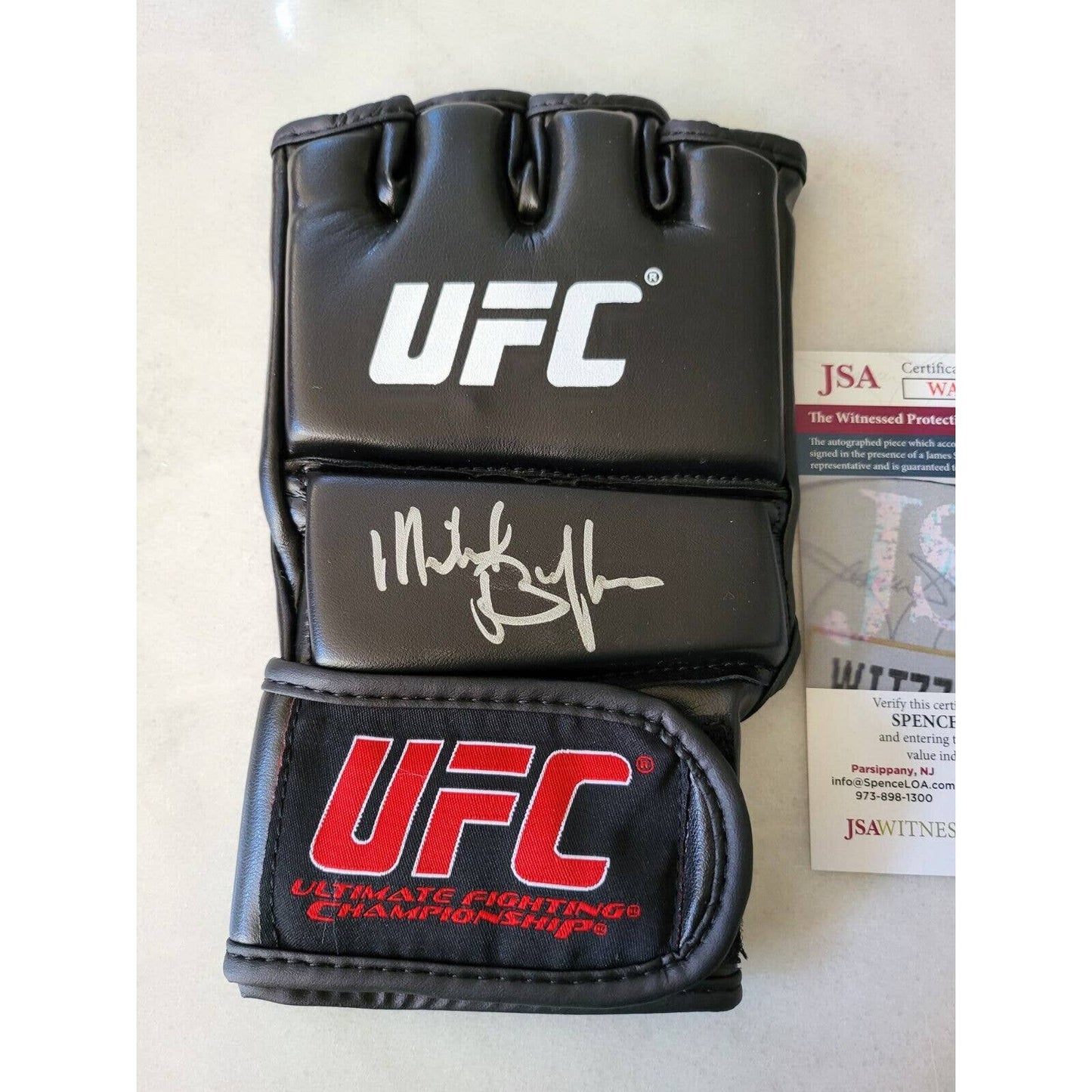 Michael Buffer Autographed/Signed MMA UFC Glove JSA COA - TreasuresEvolved