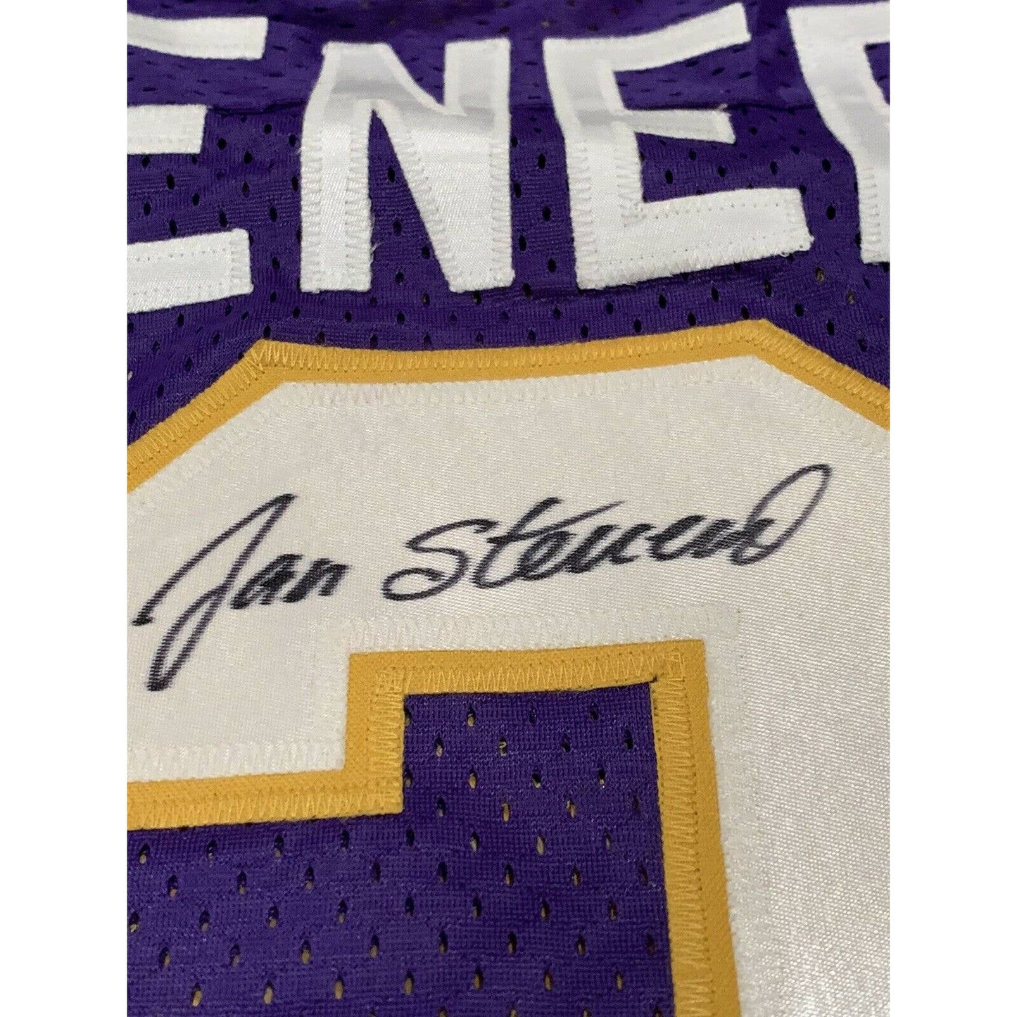Jan Stenerud Autographed/Signed YouthJersey Minnesota Vikings HOF Youth Size - TreasuresEvolved