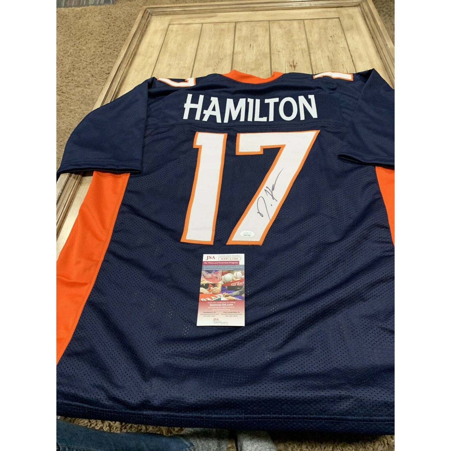 Daesean Hamilton Autographed/Signed Jersey JSA COA Denver Broncos - TreasuresEvolved